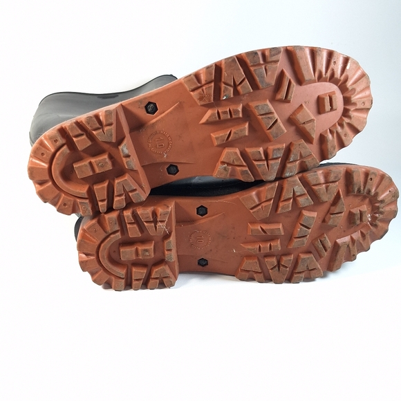 Vintage Classic Heavy Duty Mens Black Rubber Boots, 10 - Picture 6 of 8